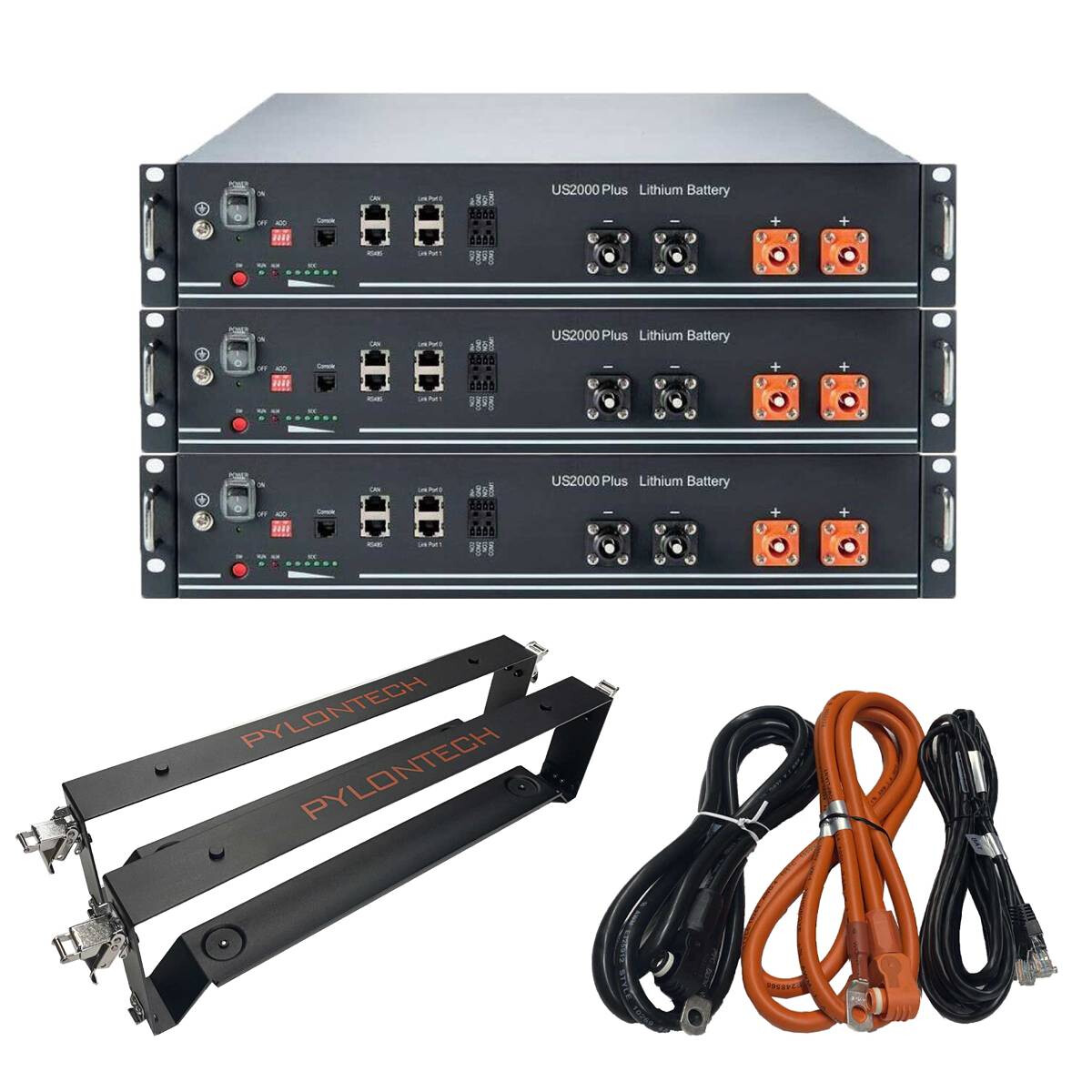 Pylontech 7,2 kWh Solarspeicher Lithium LiFePO4 inkl. Kabel, Halterung & BMS mit 0% MwSt nach §12 Abs. 3 UstG