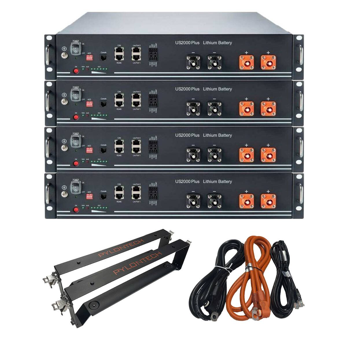 Pylontech 9,6 kWh Solarspeicher Lithium LiFePO4 inkl. Kabel, Halterung & BMS mit 0% MwSt nach §12 Abs. 3 UstG
