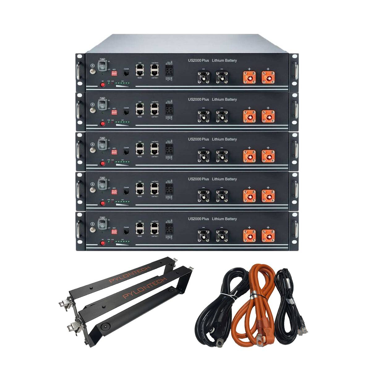 Pylontech 12 kWh Solarspeicher Lithium LiFePO4 inkl. Kabel, Halterung & BMS mit 0% MwSt nach §12 Abs. 3 UstG