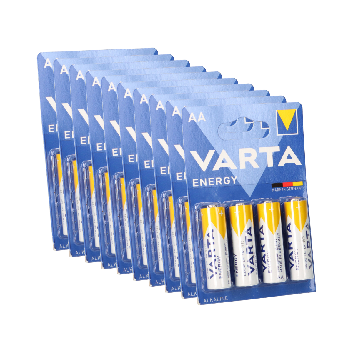 40x Varta Energy AlMn AA 1,5V Mignon Batterie im 4er Blister