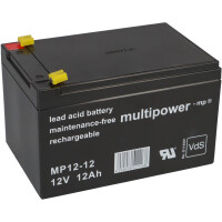 Multipower Blei Akku MP12 12 Pb 12V 12Ah VdS AGM 1