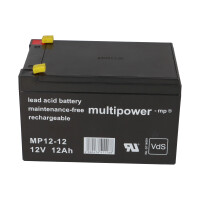 B-Ware Multipower MP12-12 AGM Bleiakku 12V 12Ah – F4,8
