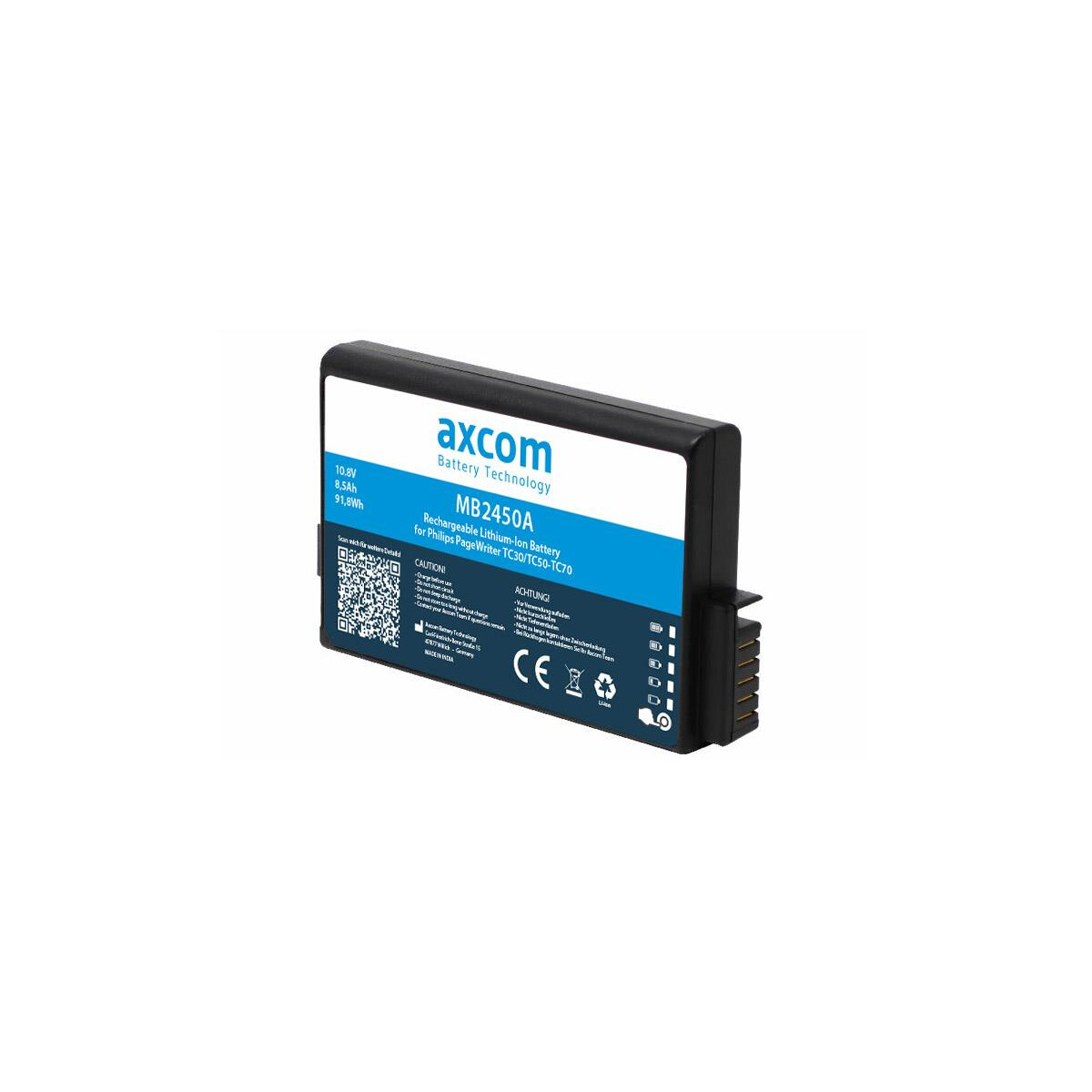 Li-Ion Akku 10,8V passend für Philips PageWriter TC30-TC50-TC70
