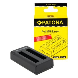 PATONA Dual Ladegerät Insta360 X3 CINAQBT/A Micro-USB