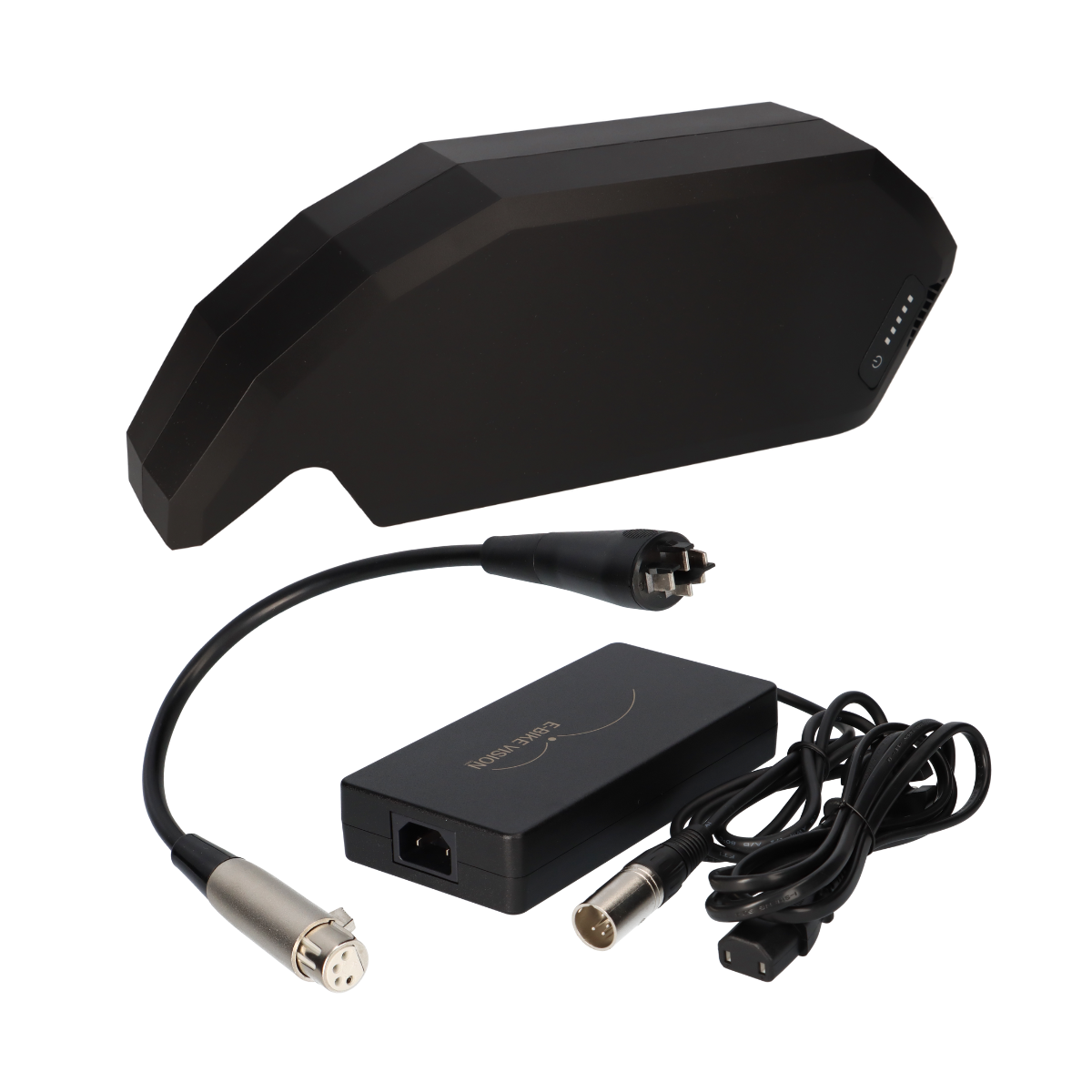 E-BIKE VISION Akku 36V 20Ah 720Wh für Bosch Rahmen + 6A Schnellladegerät + Adapter
