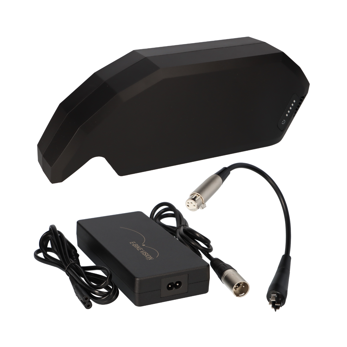 E-BIKE VISION Akku 36V 20Ah 720Wh für Bosch Rahmen + 4A Ladegerät + Adapter