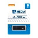 USB 2.0 Stick 8GB, schwarz