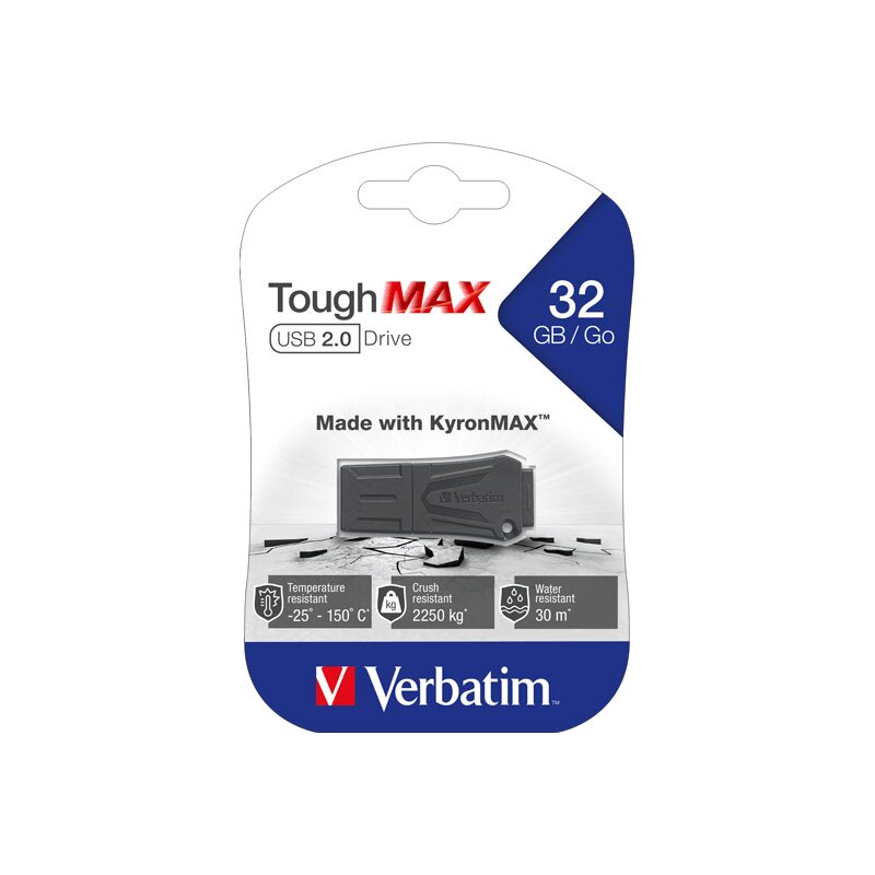Verbatim USB 2.0 Stick 32GB, ToughMAX, schwarz