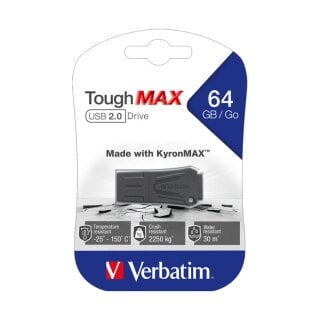 USB 2.0 Stick 64GB, ToughMAX, schwarz