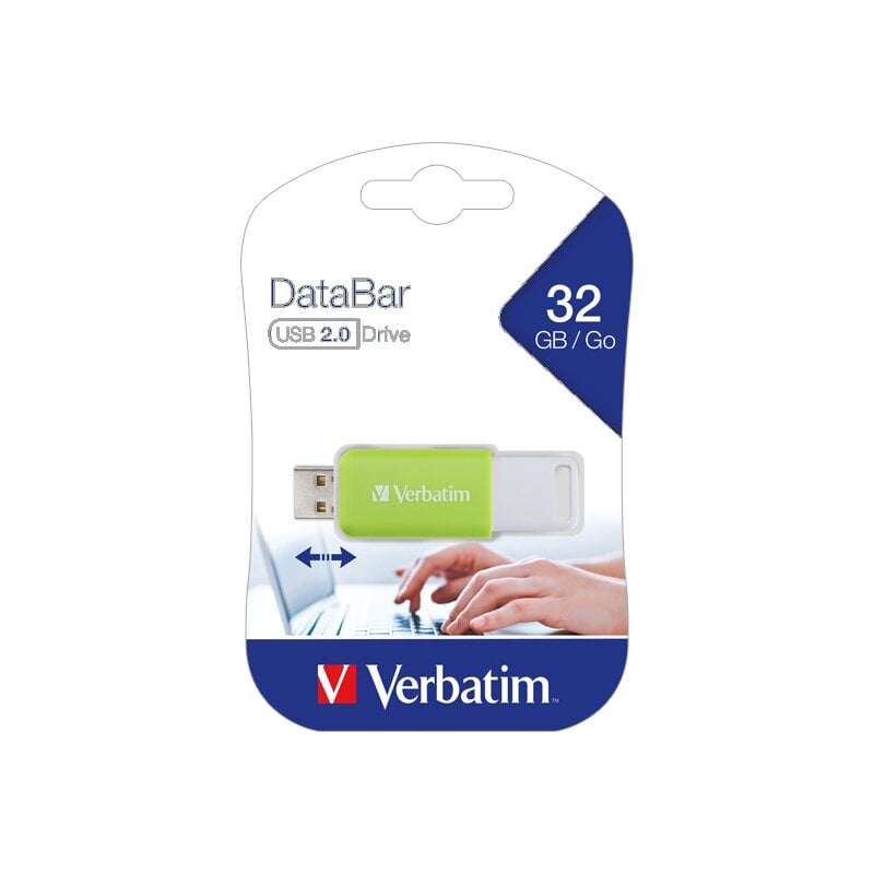 Verbatim USB 2.0 Stick 32GB, DataBar, grün