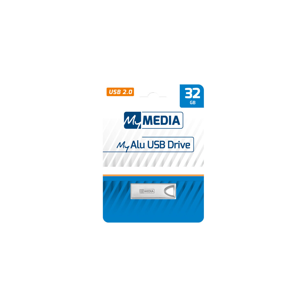 MyMedia USB 2.0 Stick 32GB, My Alu, silber