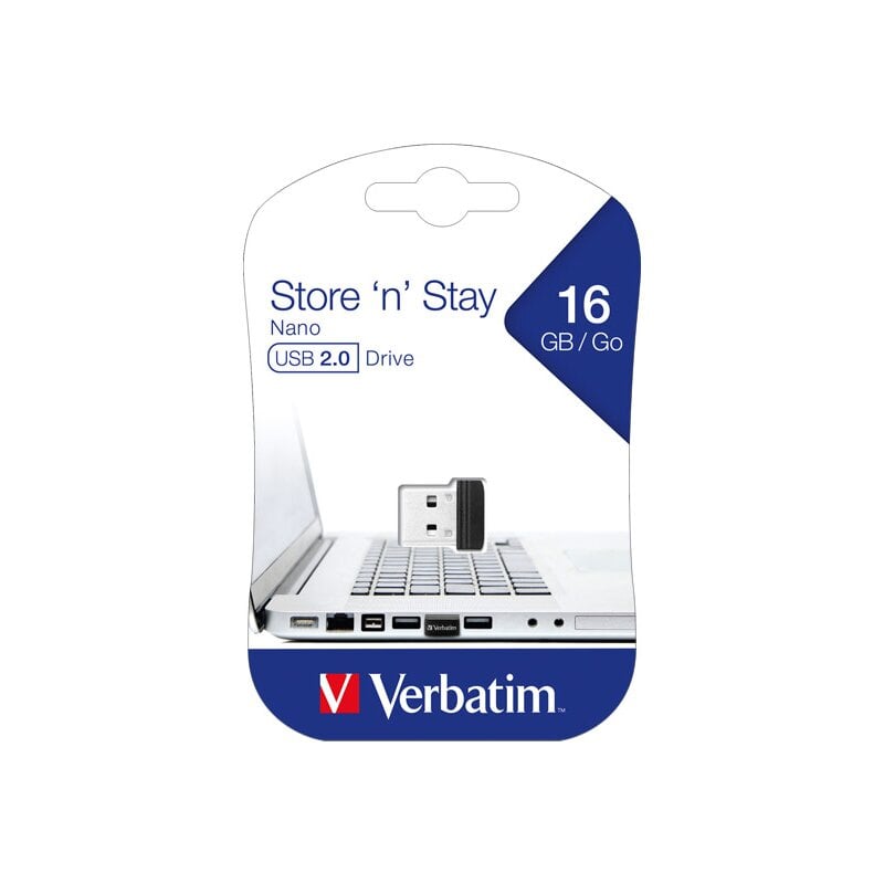 Verbatim USB 2.0 Stick 16GB, Nano Store'n'Stay