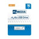 USB 2.0 Stick 16GB, My Alu, silber