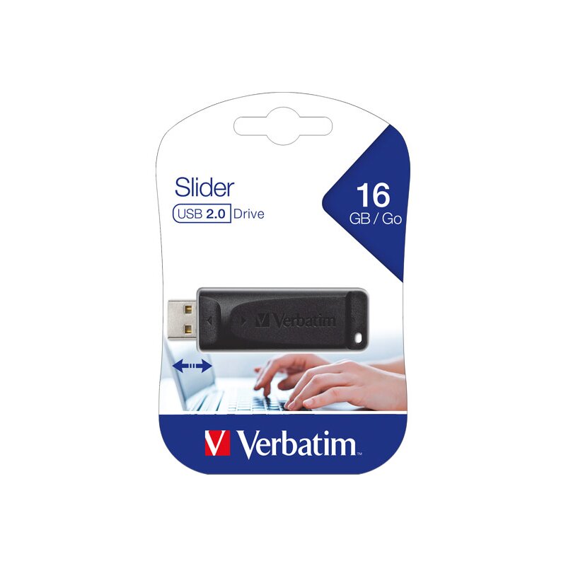 Verbatim USB 2.0 Stick 16GB, Slider