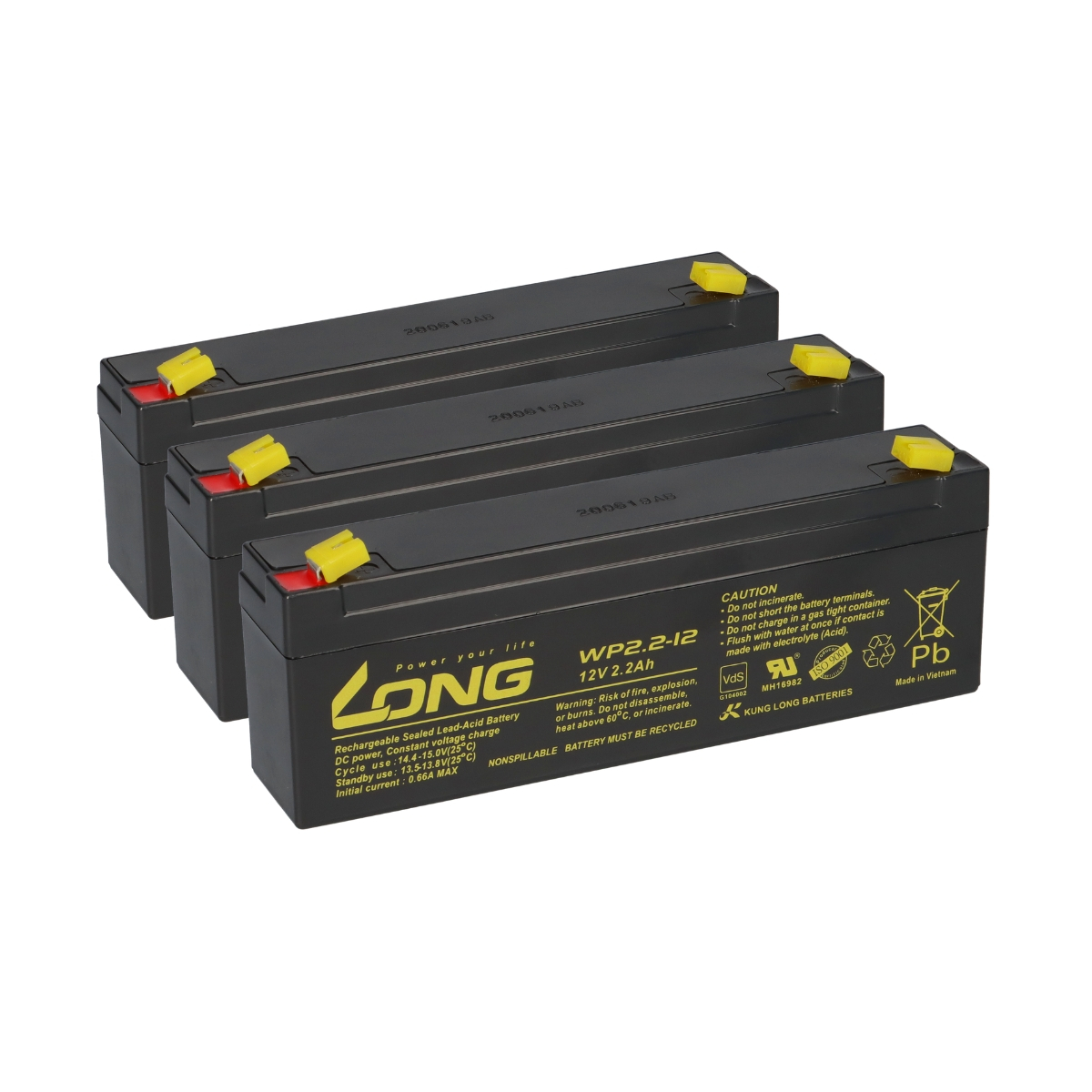 Batterie 12V 2,2Ah Bleigel für Horcher IBS zum Selbsteinbau