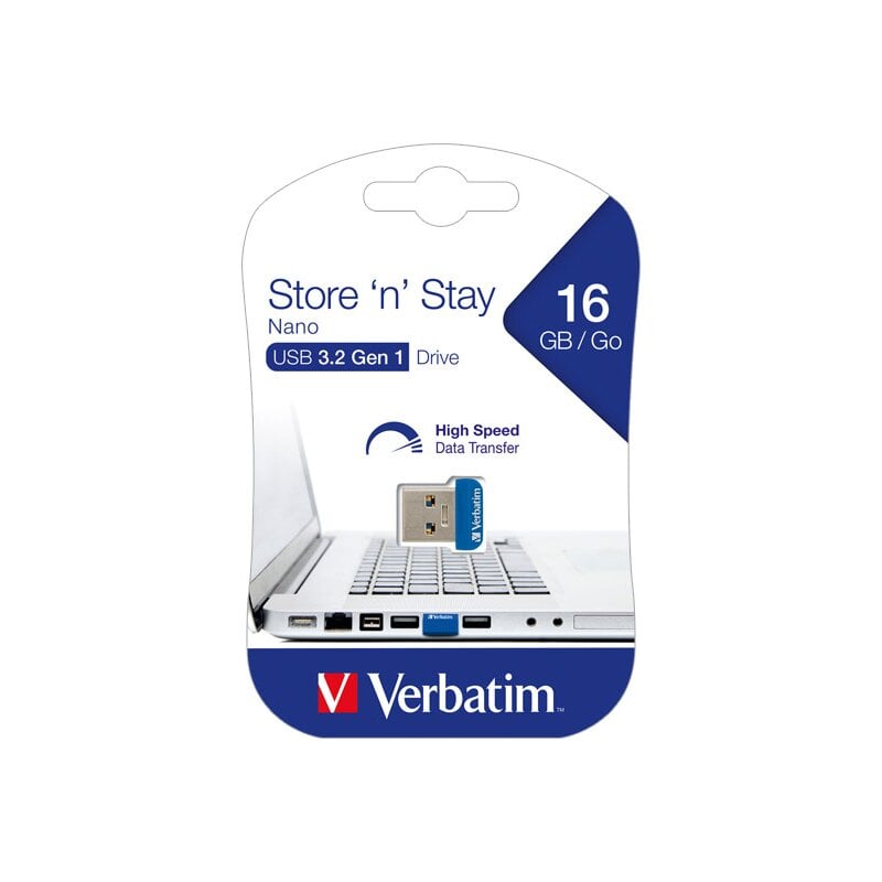 Verbatim USB 3.2 Stick 16GB, Nano Store'n'Stay