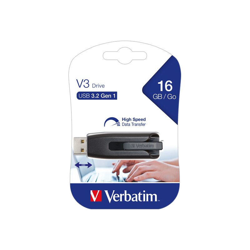 Verbatim USB 3.2 Stick 16GB, V3 Drive, grau