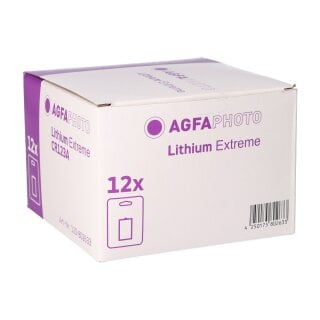 12x CR123A Lithiumbatterie 3V 1300mAh Blister AgfaPhoto