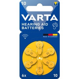 Varta Hearing Aid Batterie 10 PR70 Hörgerätebatterie