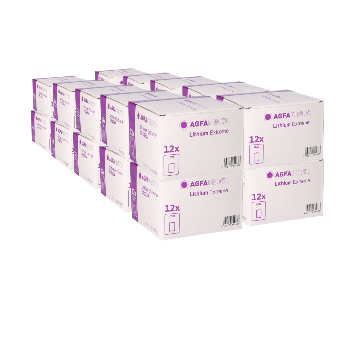 240x AGFAPHOTO CR123A Lithium Batterie 3V 1300 mAh – Blister – Blisterware