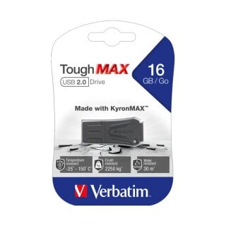 USB 2.0 Stick 16GB, ToughMAX, schwarz