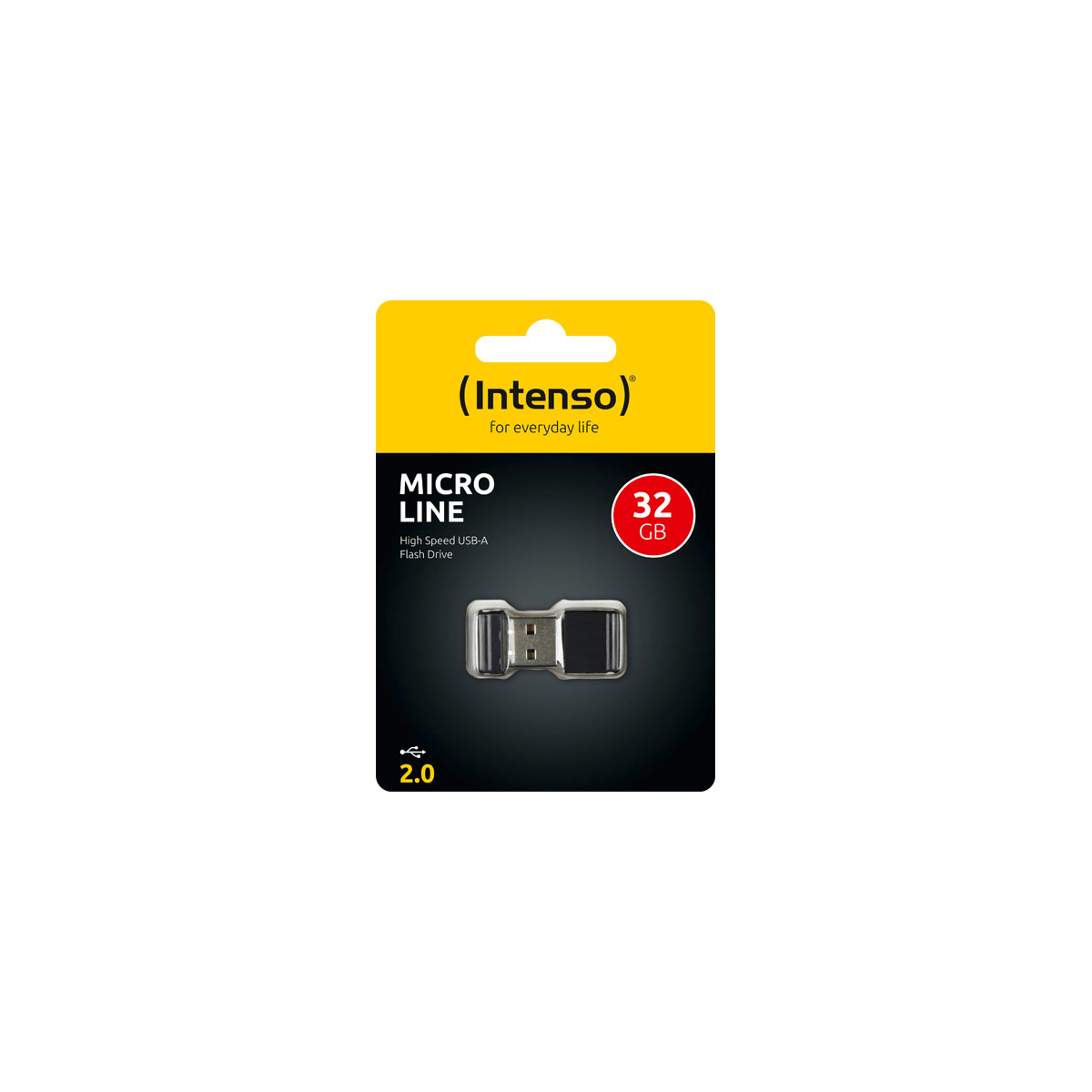 USB 2.0 Stick 32GB, Micro Line, schwarz