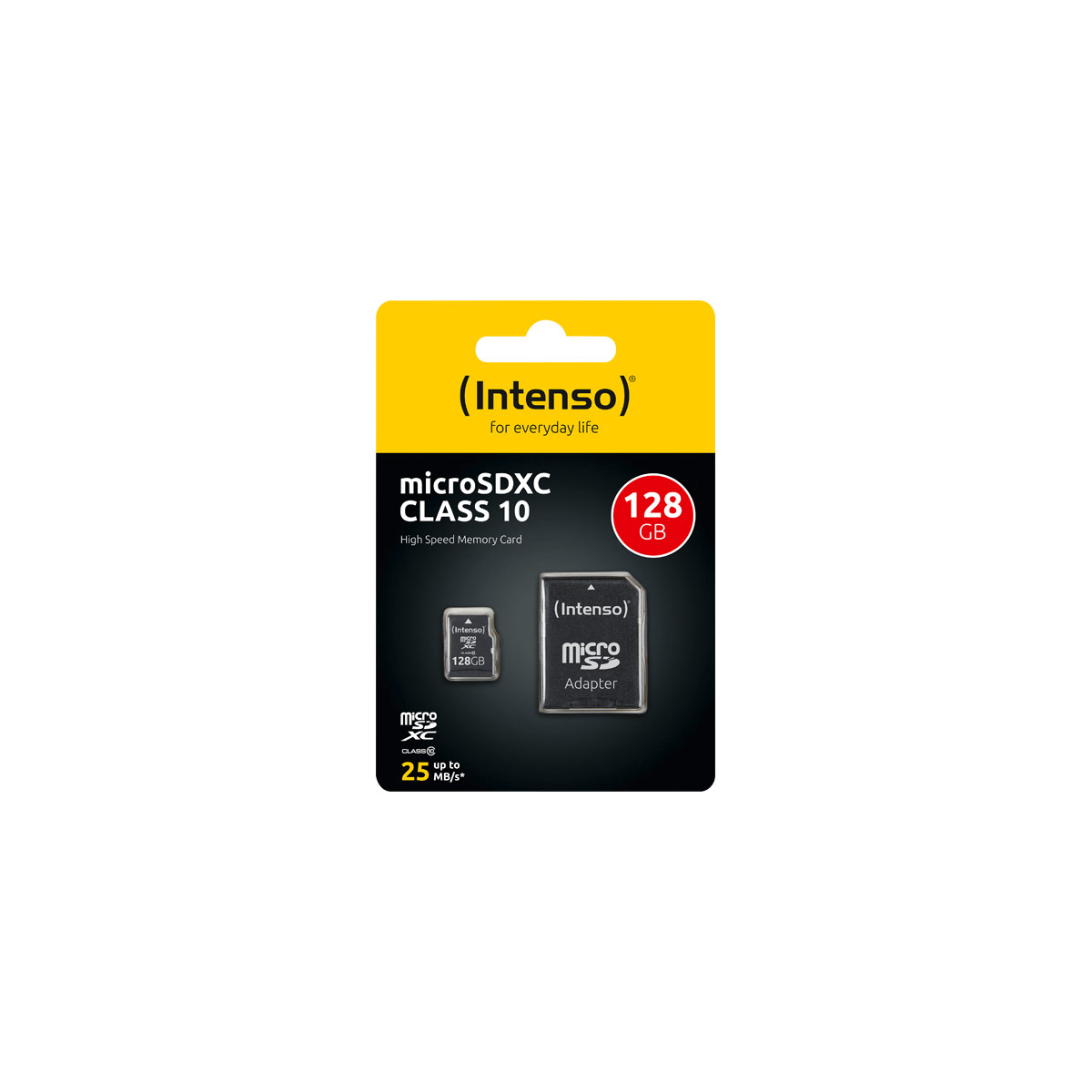 microSDXC Card 128GB, Class 10 + SD-Adapter