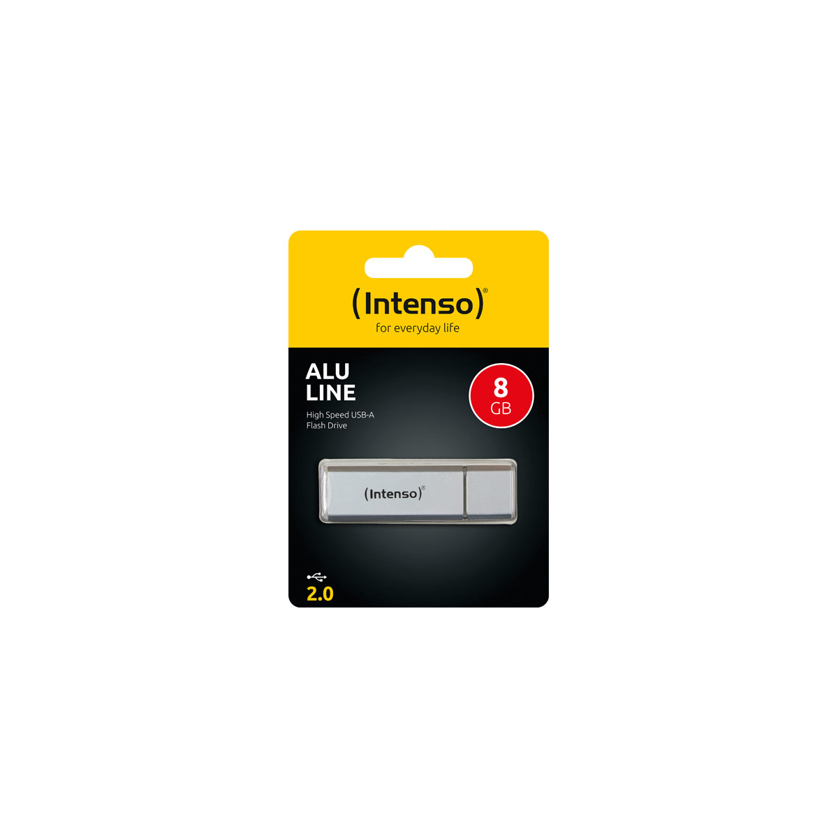 Intenso USB 2.0 Stick 8GB, Alu Line, anthrazit