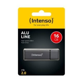 USB 2.0 Stick 16GB, Alu Line, anthrazit