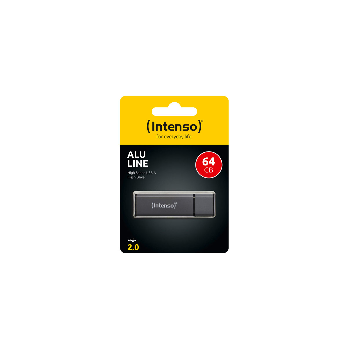 Intenso USB 2.0 Stick 64GB, Alu Line, anthrazit