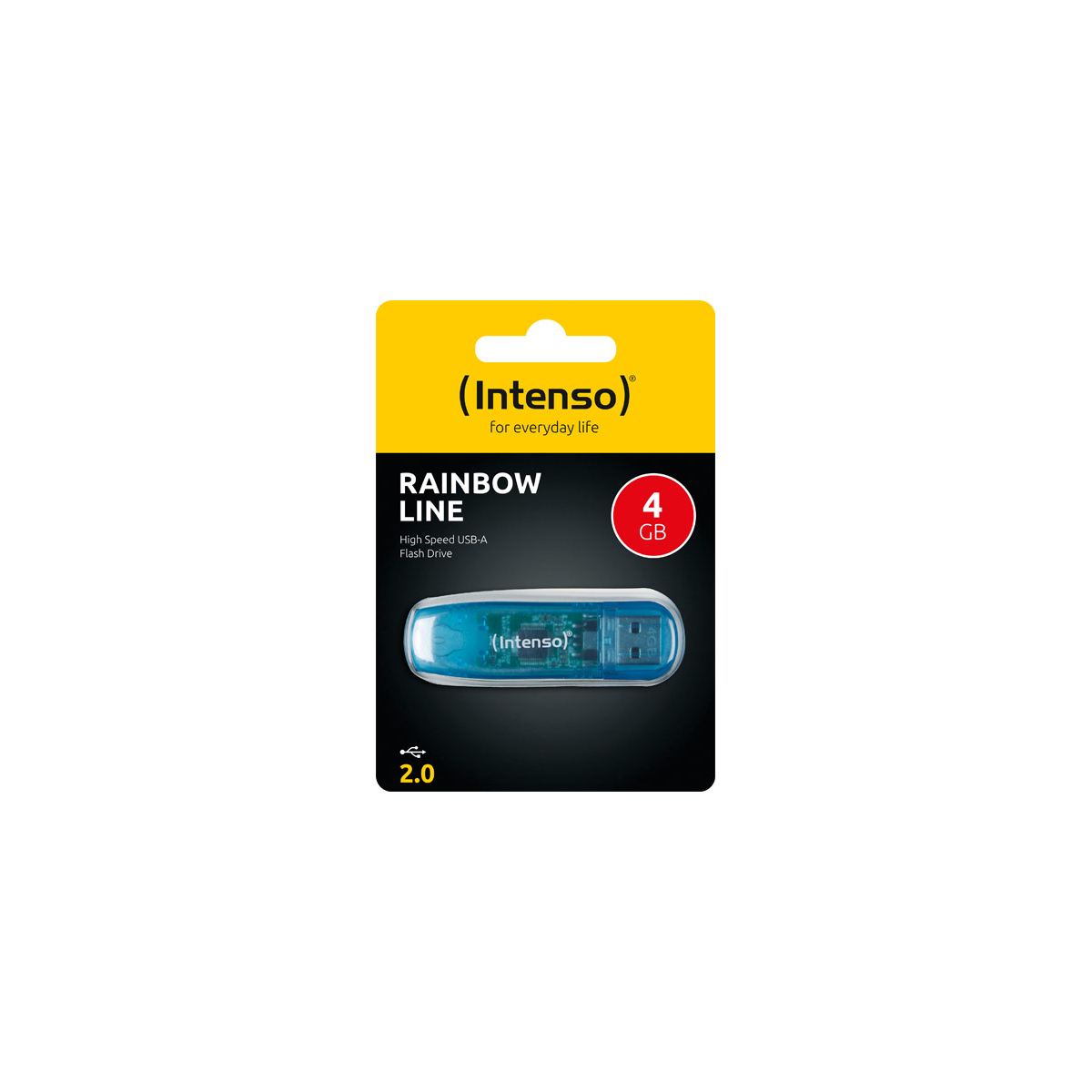 Intenso USB 2.0 Stick 4GB, Rainbow Line, blau