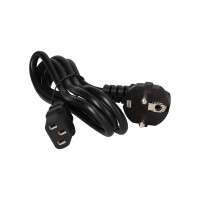 Kaltgeräte-Kabel Schutzkontaktstecker an C13 Buchse 1,2