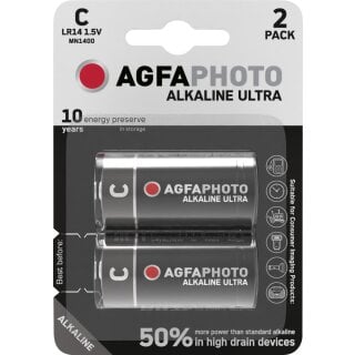 AGFAPHOTO Batterie Alkaline Ultra C 1.5V 2er Blister