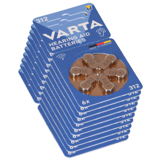 10x Varta Hearing Aid Batterie 312 PR41 Hörgerätebatterie