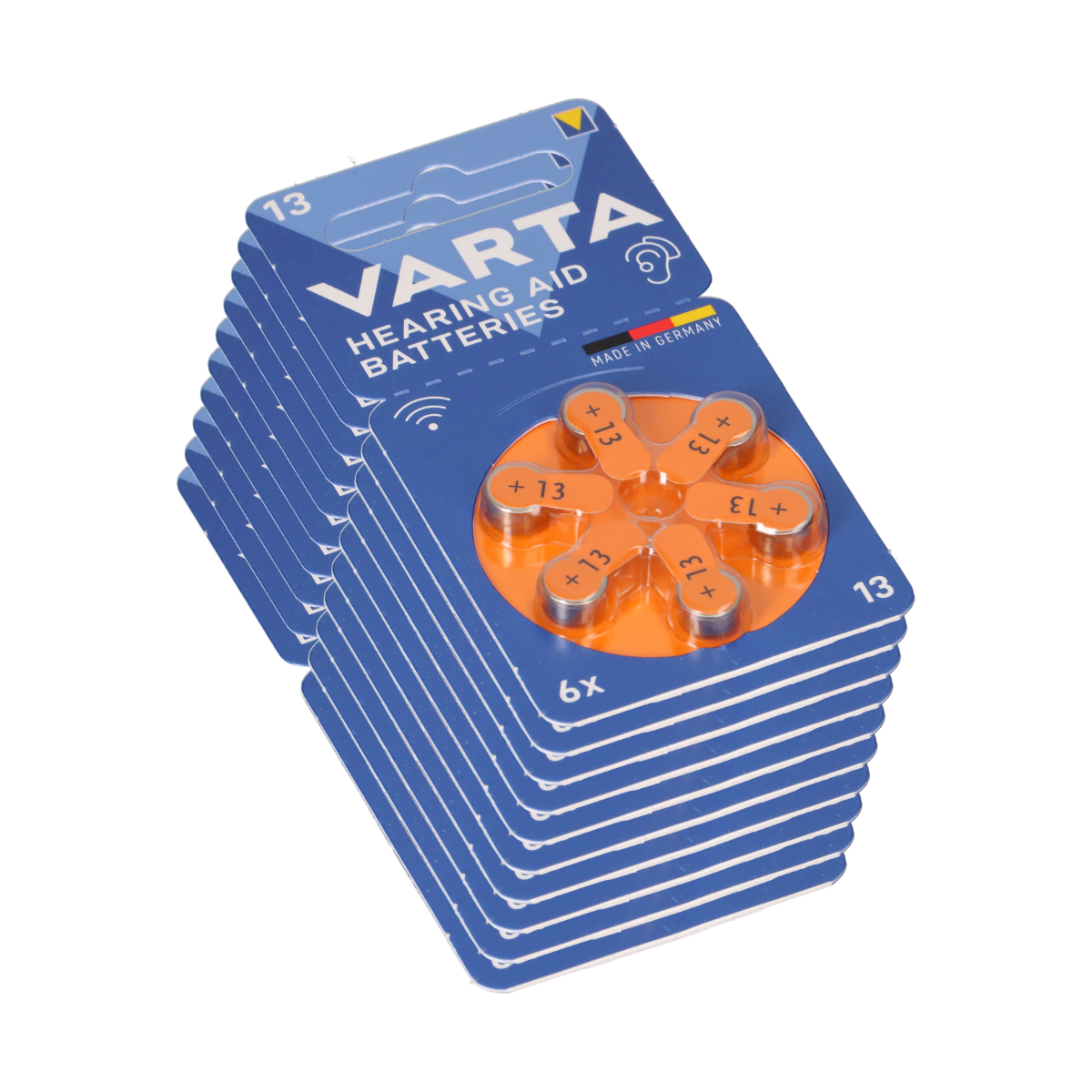 60x Varta Hearing Aid Batterie 13 PR48 Hörgerätebatterie