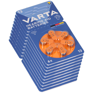 10x Varta Hearing Aid Batterie 13 PR48 Hörgerätebatterie