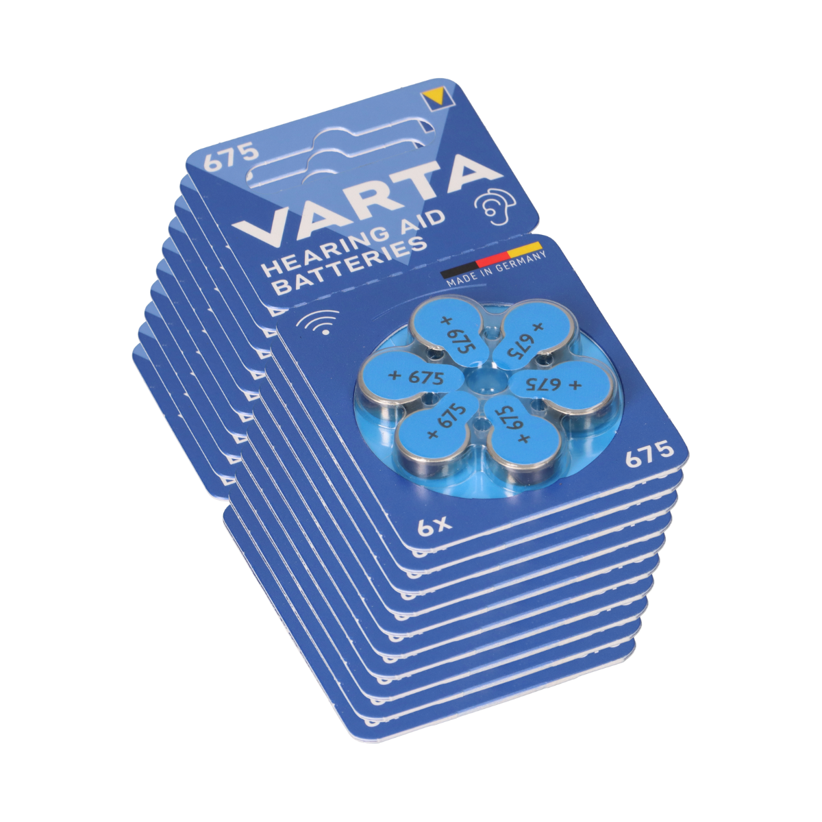 60x Varta Hearing Aid Batterie 675 PR44 Hörgerätebatterie
