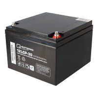 B-Ware Q-Batteries 12LCP-30 12 V 30 Ah AGM Deep-Cycle-Akku 6