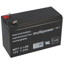 Multipower Blei Akku MP7,2-12B Pb 12V 7,2Ah VdS G109009 AGM