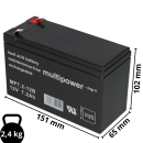 B-Ware Multipower Blei-Akku MP7,2-12B Pb 12V / 7,2Ah VdS...