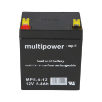B-Ware Multipower MP5,4-12 AGM Bleiakku 12V 5,4Ah – F4