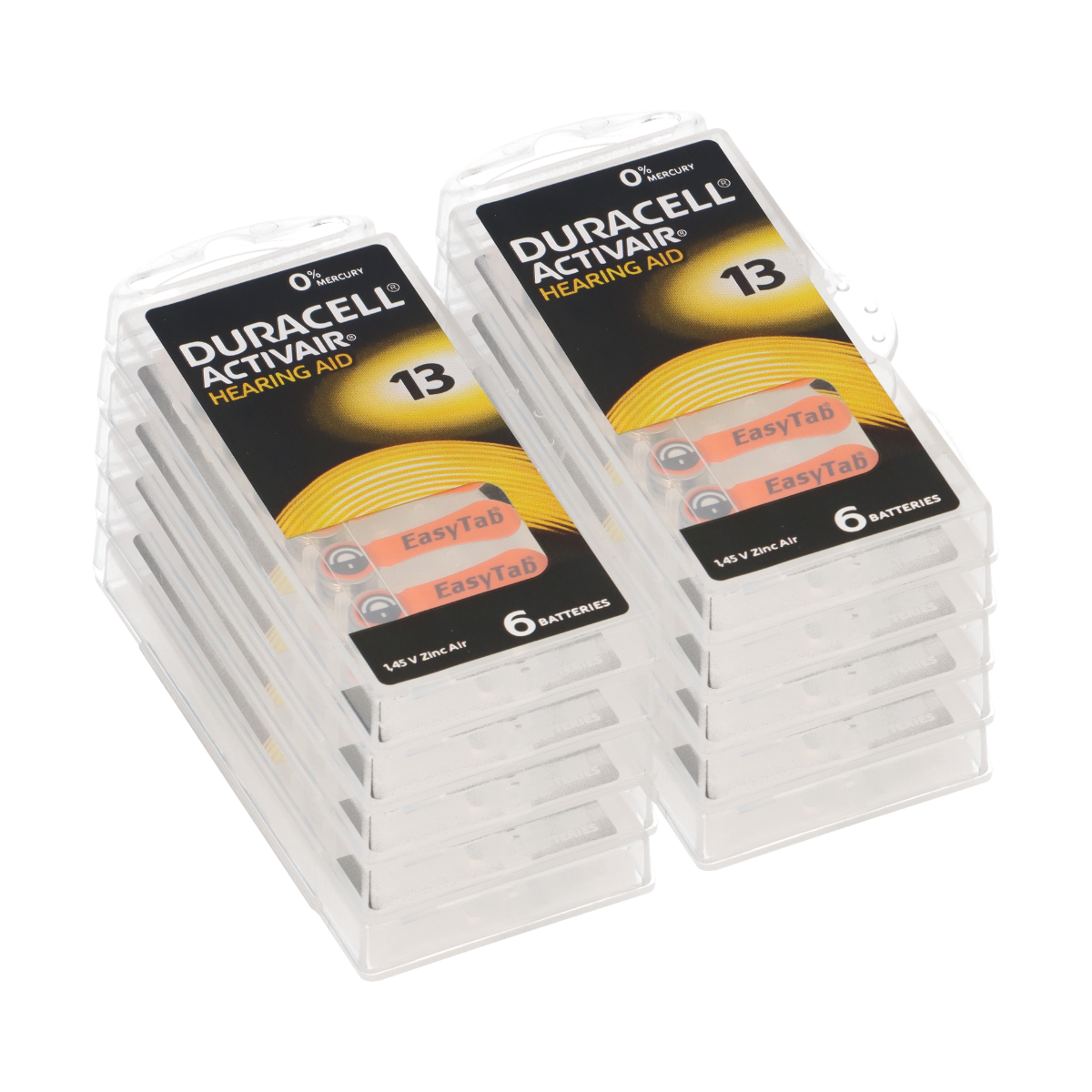 60x Duracell Hörgerätebatterie DA13 Zn 1,4V Hearing Aid