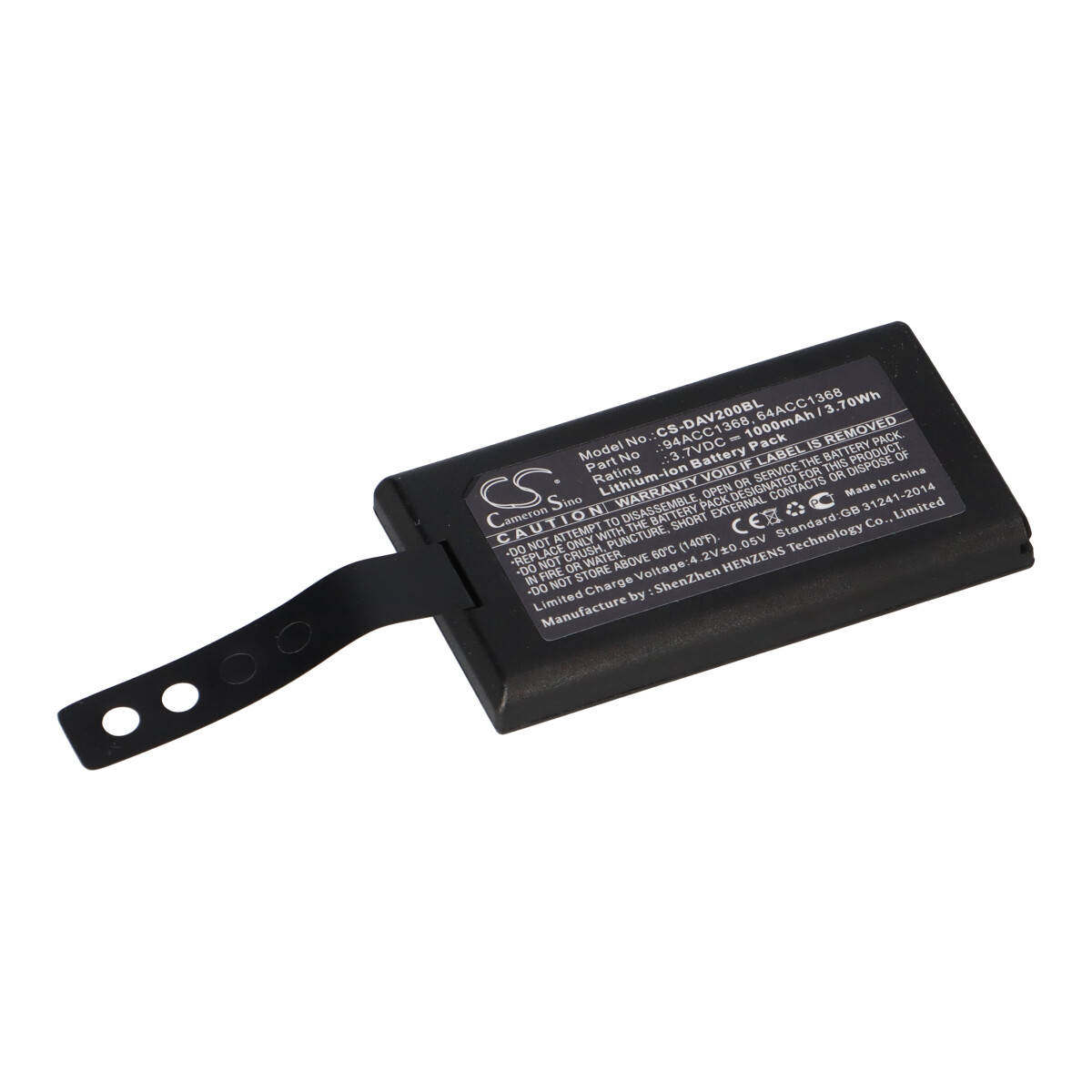 Scanner-Akku 3,7V 1Ah passend für Datalogic CVR2 Memor X3