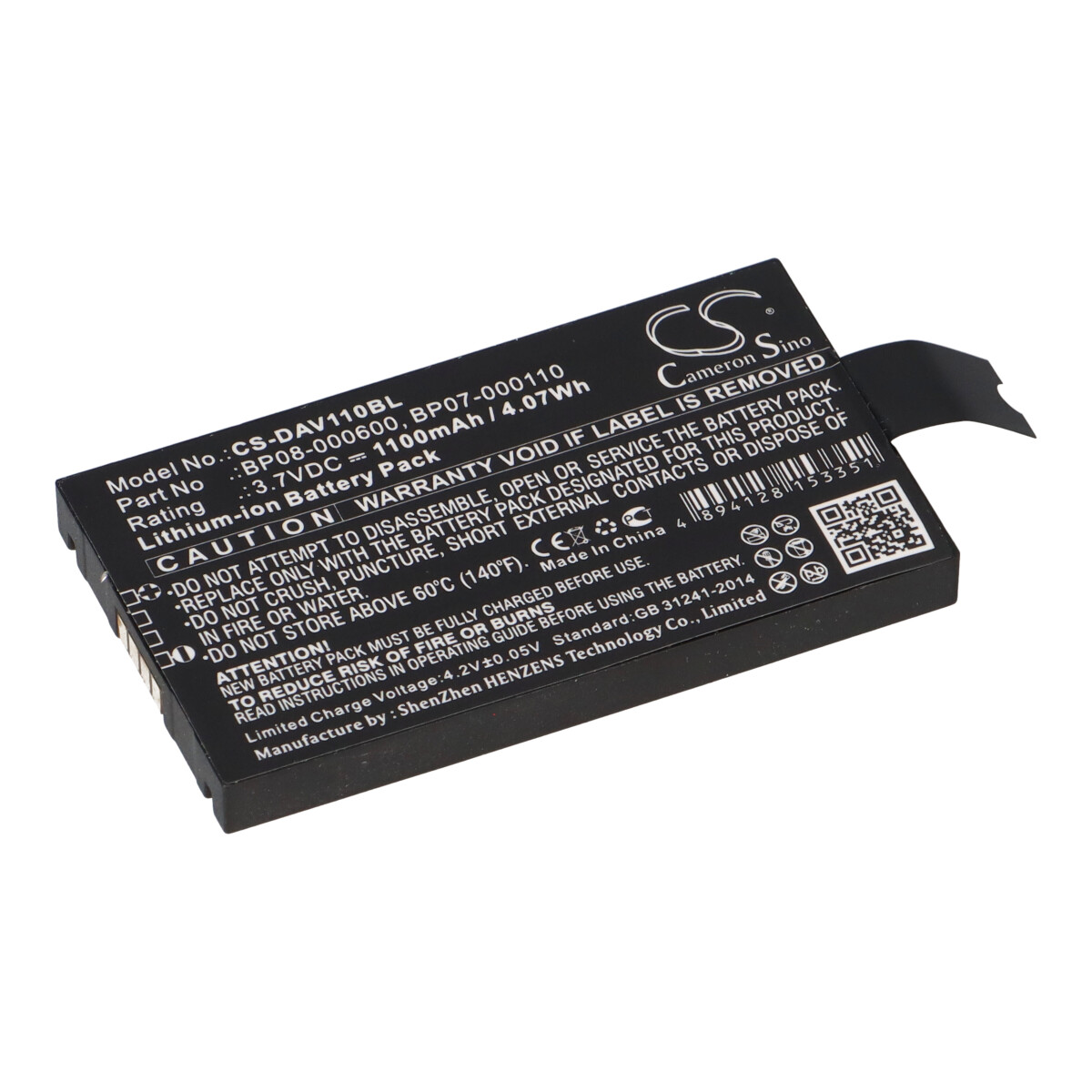 Scanner-Akku 3,7V 1100mAh passend für Datalogic Memor NFP