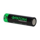 2x PATONA Premium 18650 Zelle Li-Ion Akku + USB-C Input 3,7V 3300mAh