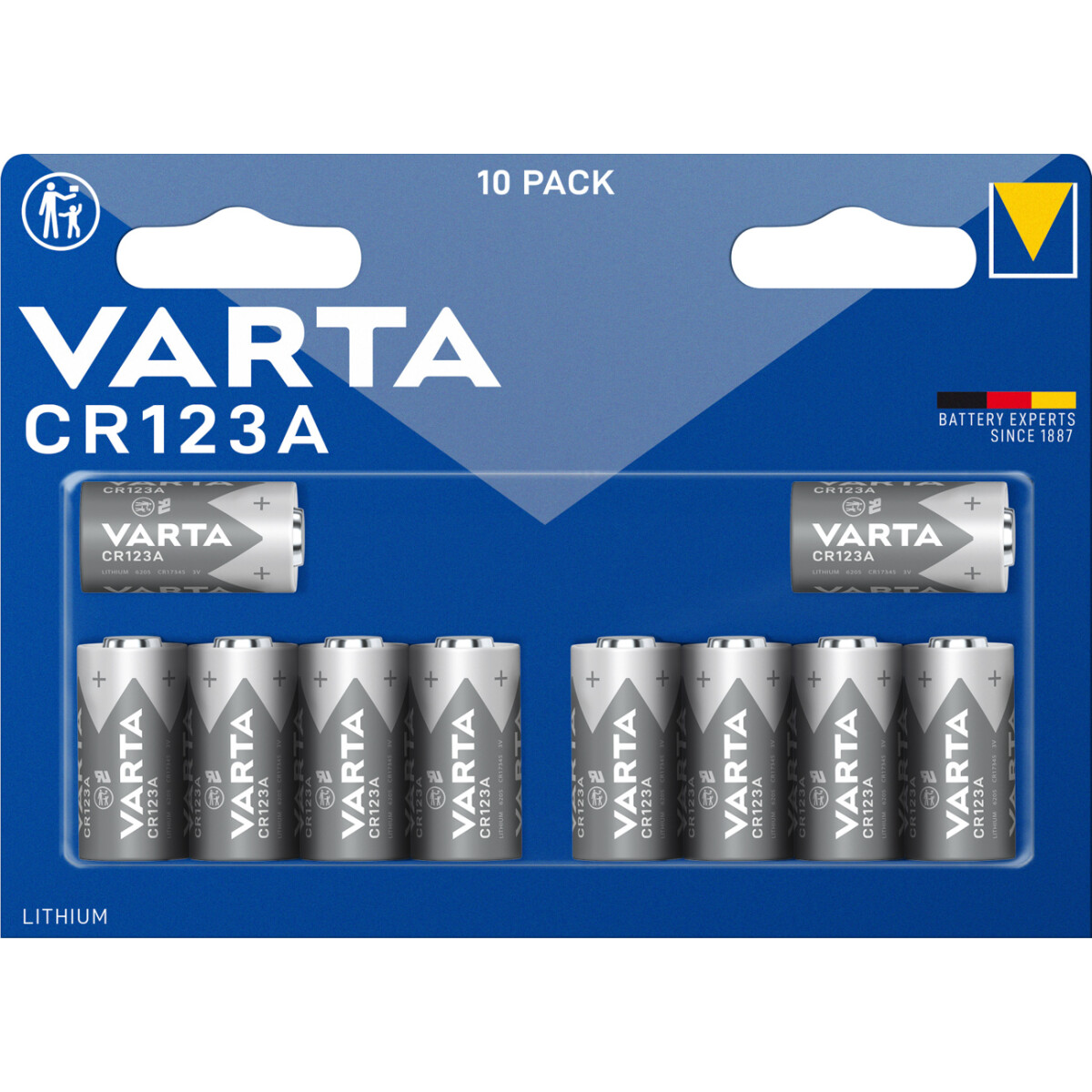 VARTA CR123A Lithium Batterie 3V 1480 mAh – CR17345 – Blisterware