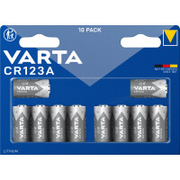 Varta Batterie Lithium CR123A 3V Photo Blister 10 Stück