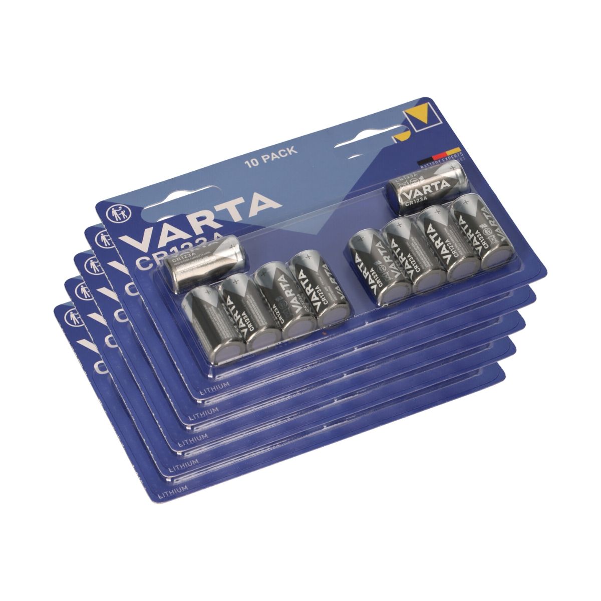 50x CR123A Varta Batterie Lithium 3V Photo Blister
