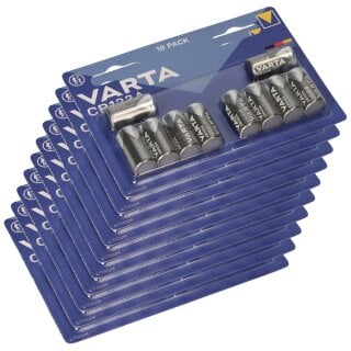 Varta Batterie Lithium CR123A 3V Photo Blister 100 Stück