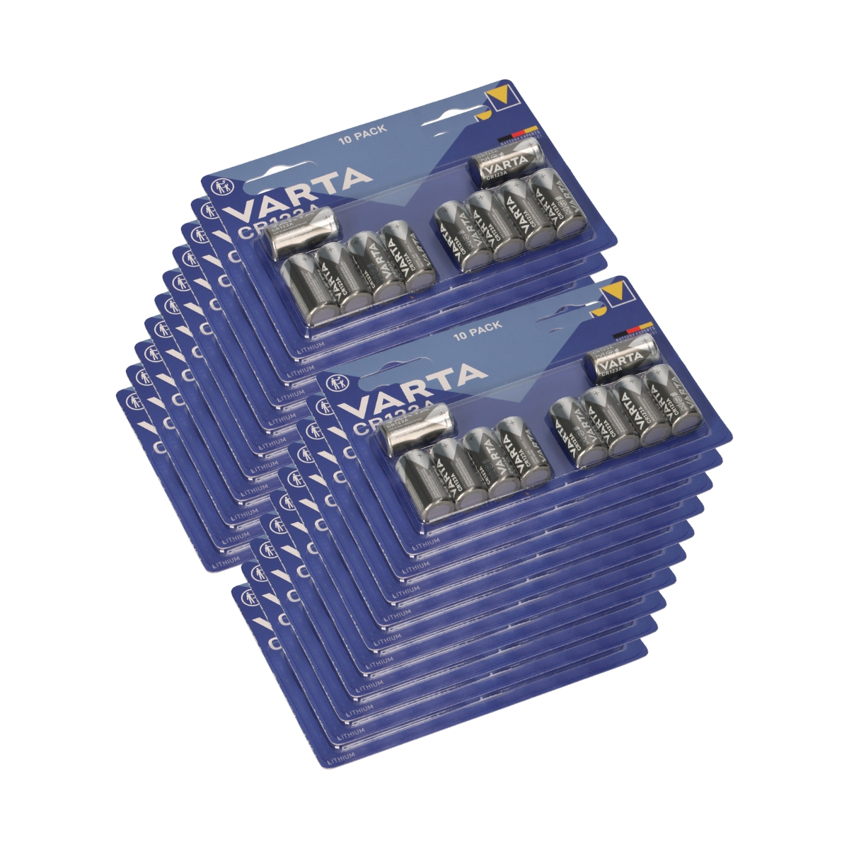 200x CR123A Varta Batterie Lithium 3V Photo Blister